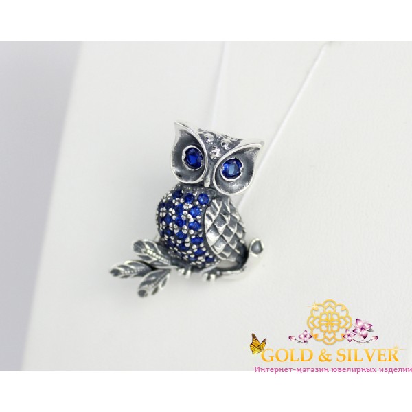 Брошка жіноча "Геката" сині фіаніти 50023c , Gold &amp Silver Gold & Silver, Украина